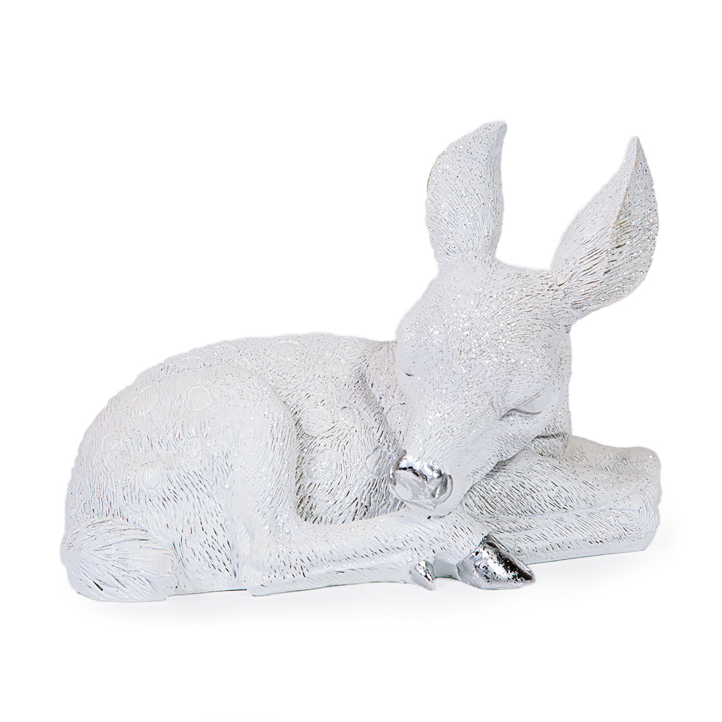 Олененок спящий белый | Интернет-магазин Кактус