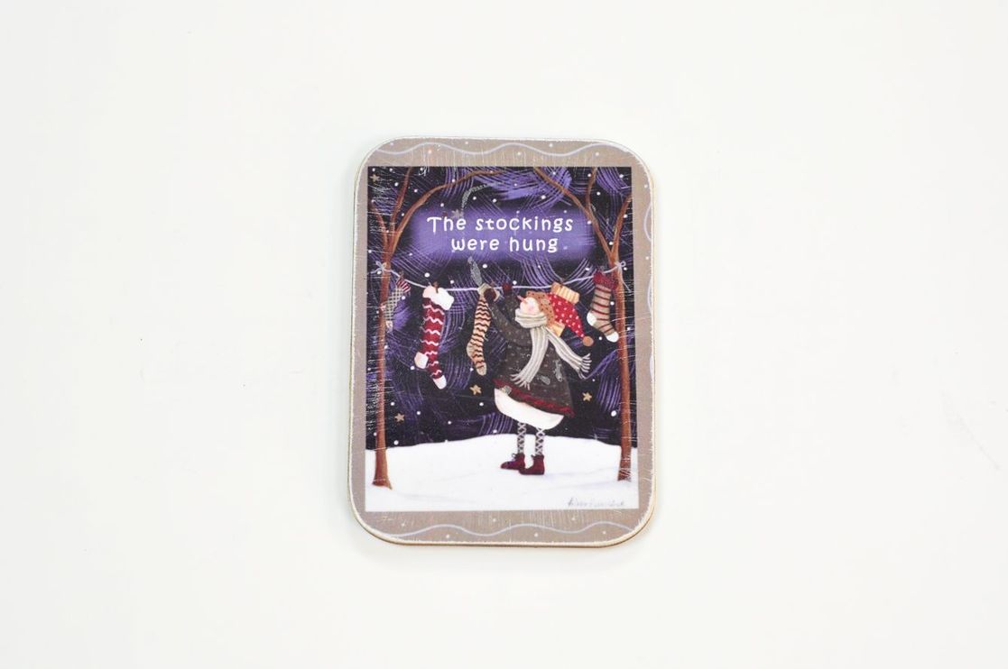 Магніт 5.5 * 5.5 (The stockings were hung) | Интернет-магазин Кактус