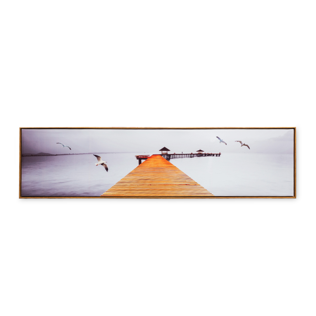 Картина на холсте Причал 45*150 см (Лето) | Интернет-магазин Кактус