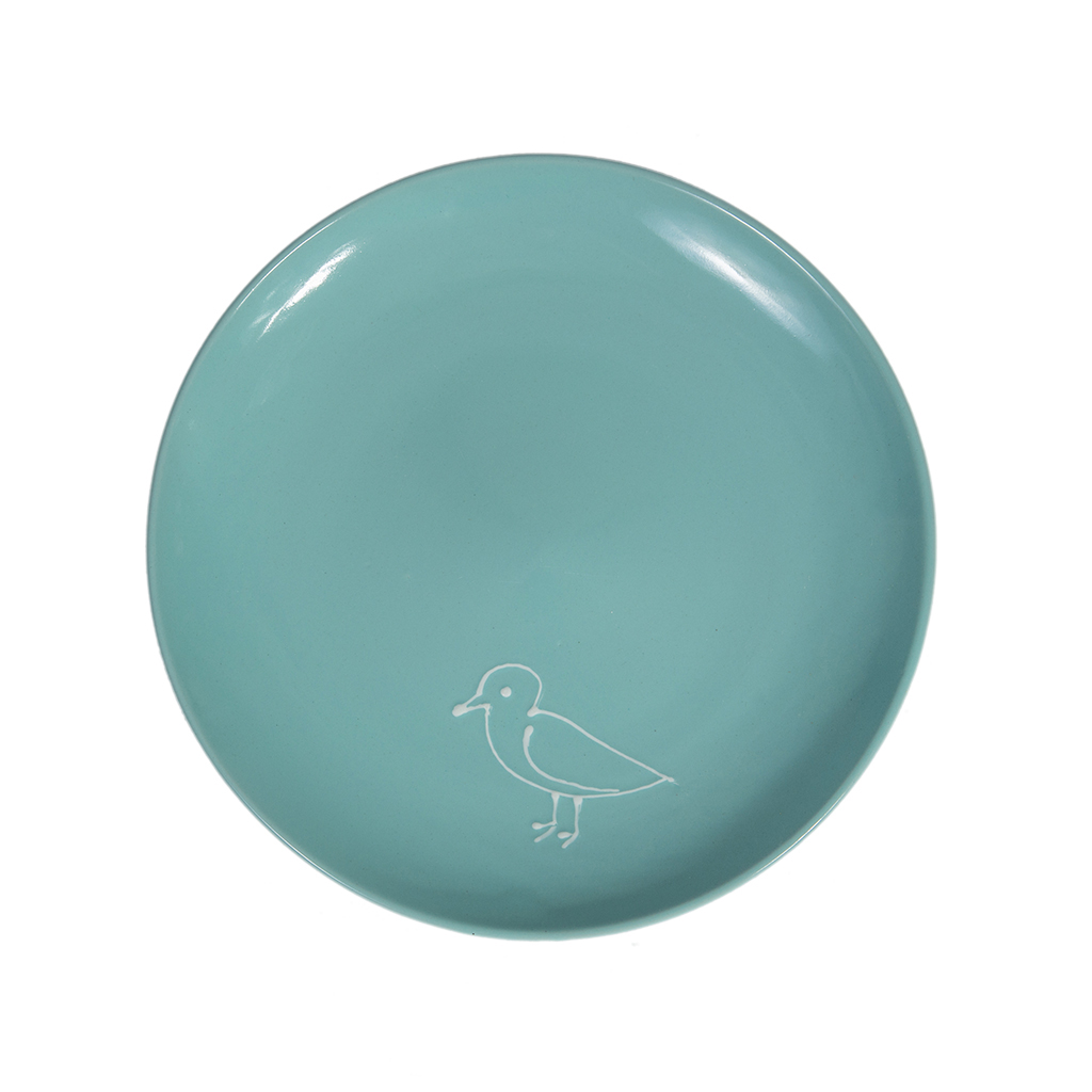 Тарелка дессертная Птица бирюзовый 21см | Интернет-магазин Кактус