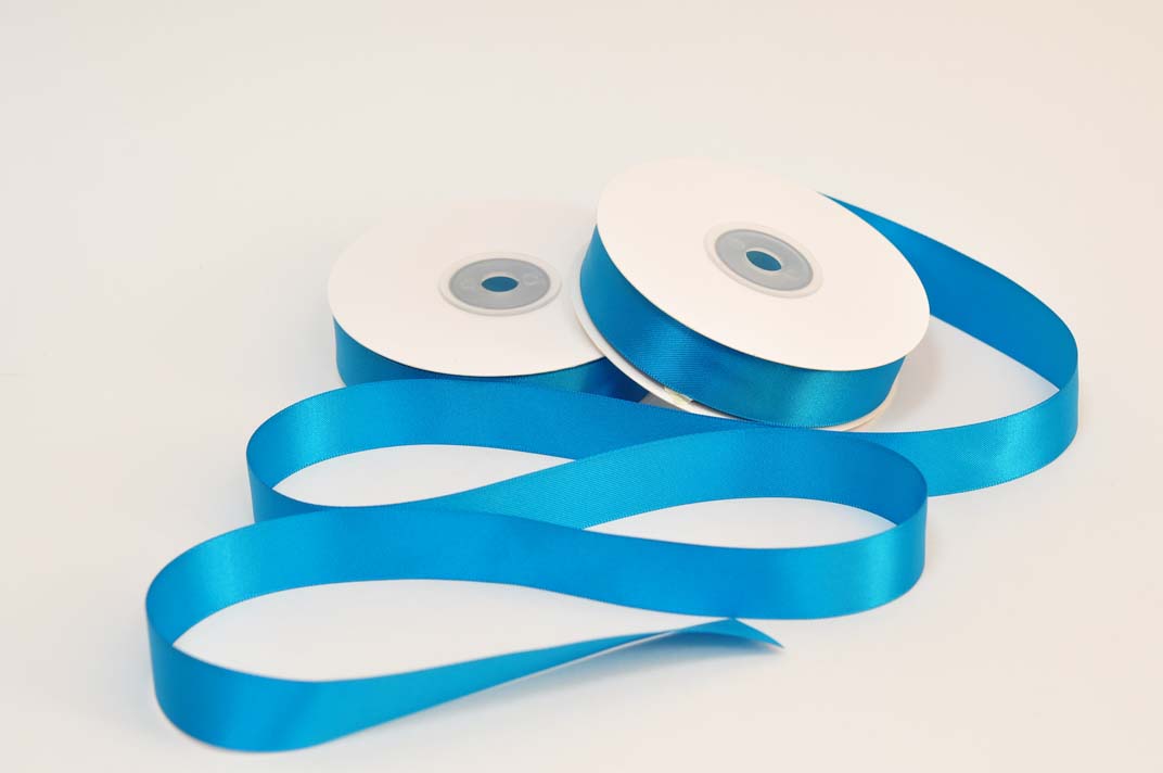 Стрічка Атлас Бірюзовий 1.9см 1м (23m) | Интернет-магазин Кактус
