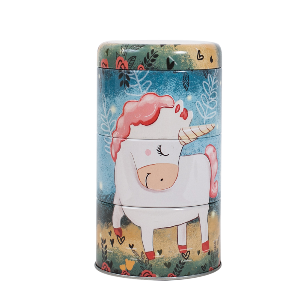 Коробочка метал потрійна Единорожки | Интернет-магазин Кактус