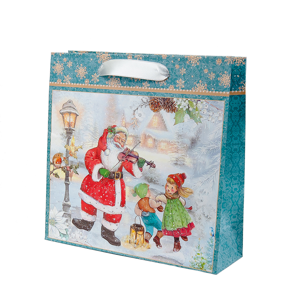 Пакет подарочный 24см голубой | Интернет-магазин Кактус