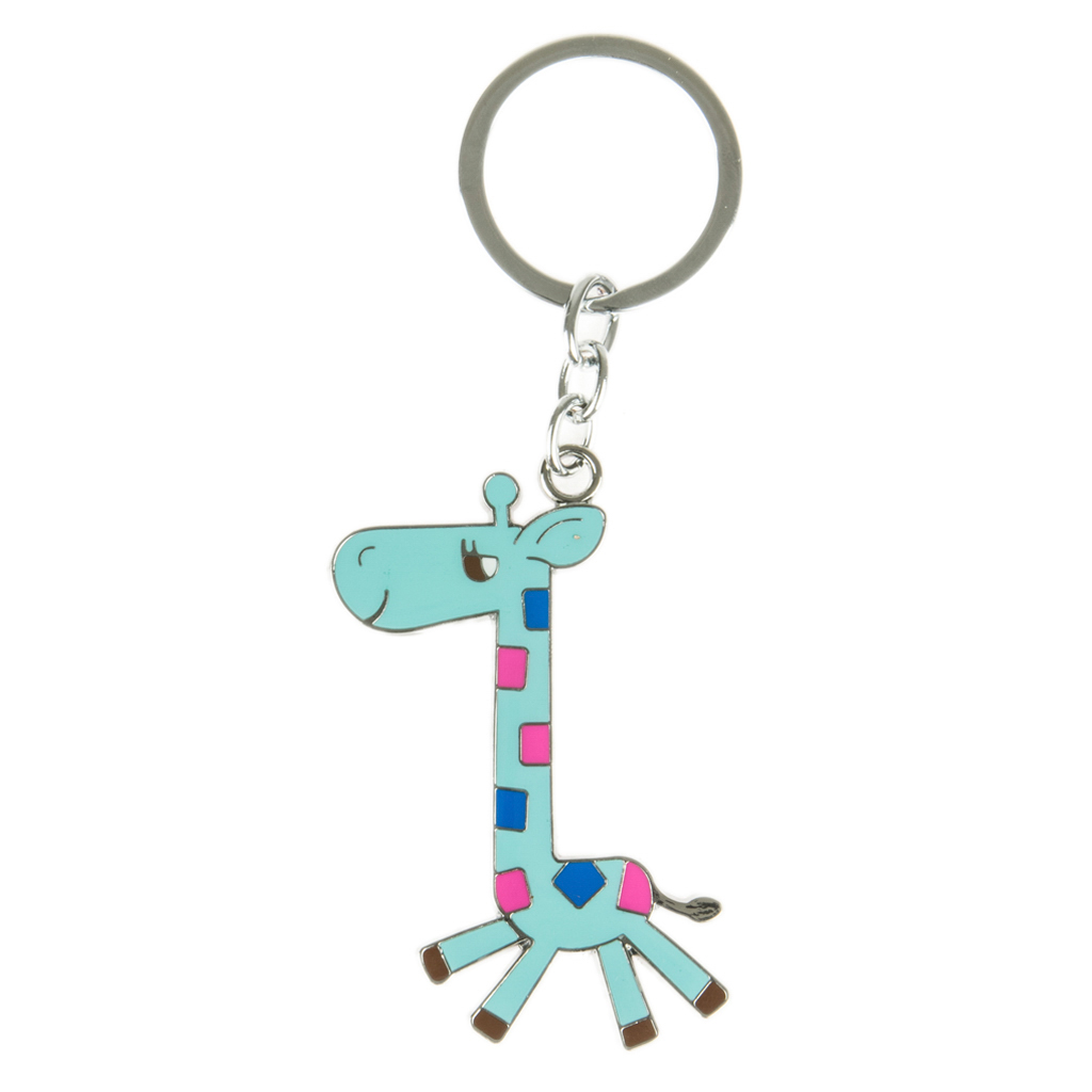Брелок металл  (Жираф голубой) | Интернет-магазин Кактус