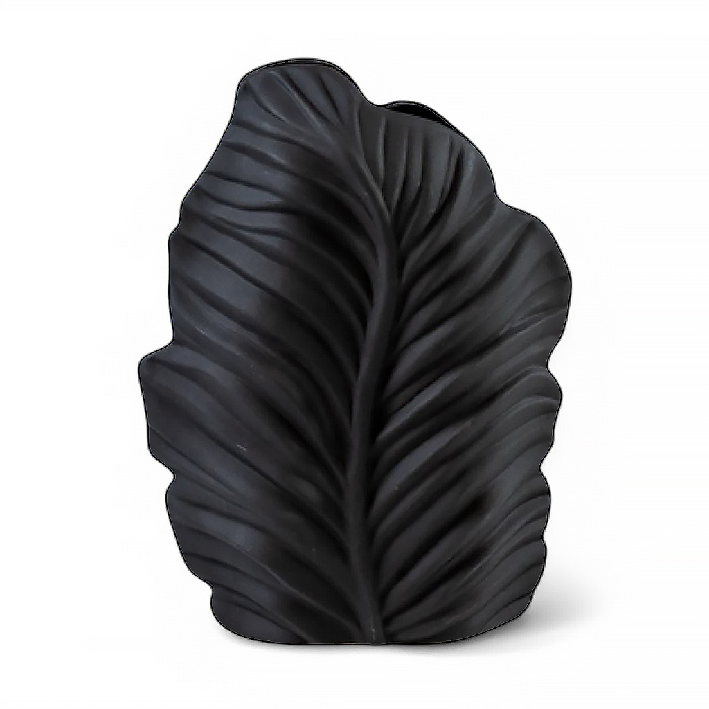 Ваза керамическая Флора черный 19,5 см | Интернет-магазин Кактус