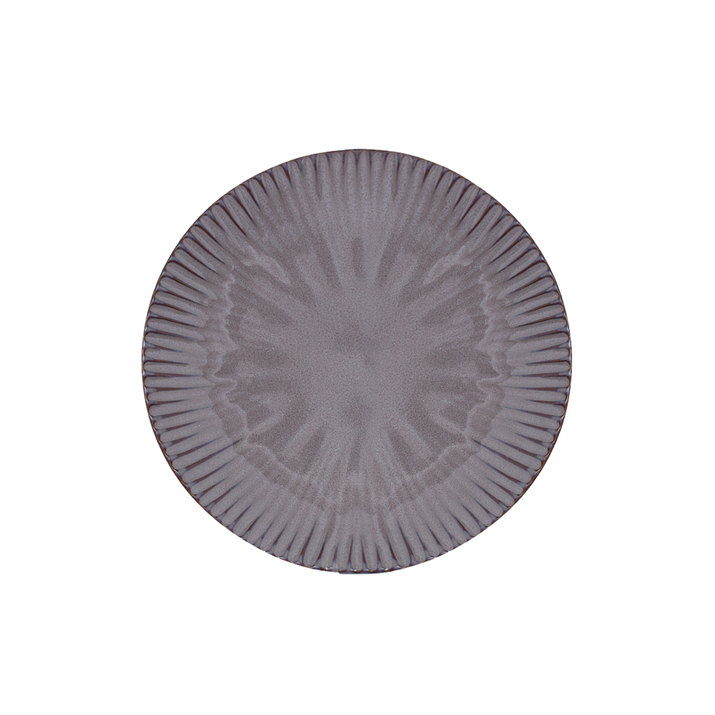 Тарелка салатная Волна серая 22см | Интернет-магазин Кактус