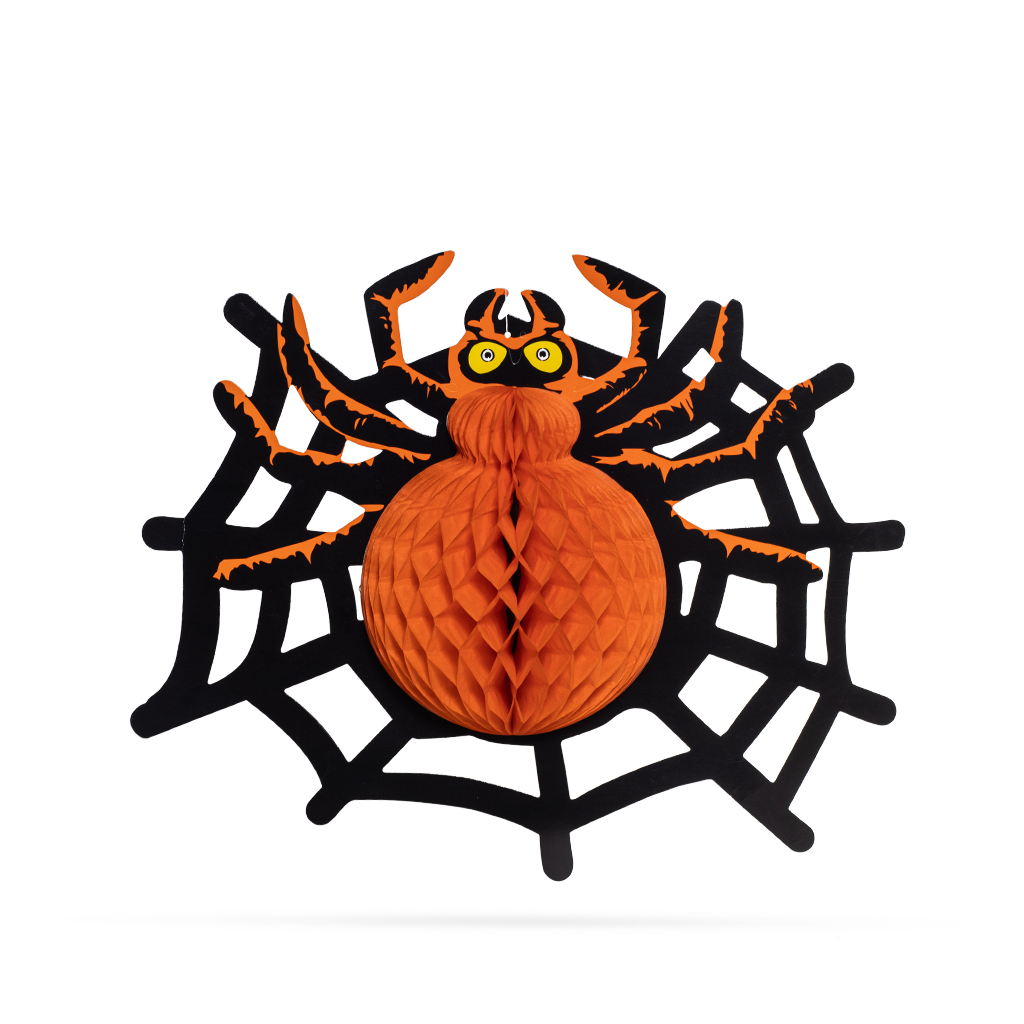Помпон бумажный на Хэллоуин Паук 33 см | Интернет-магазин Кактус