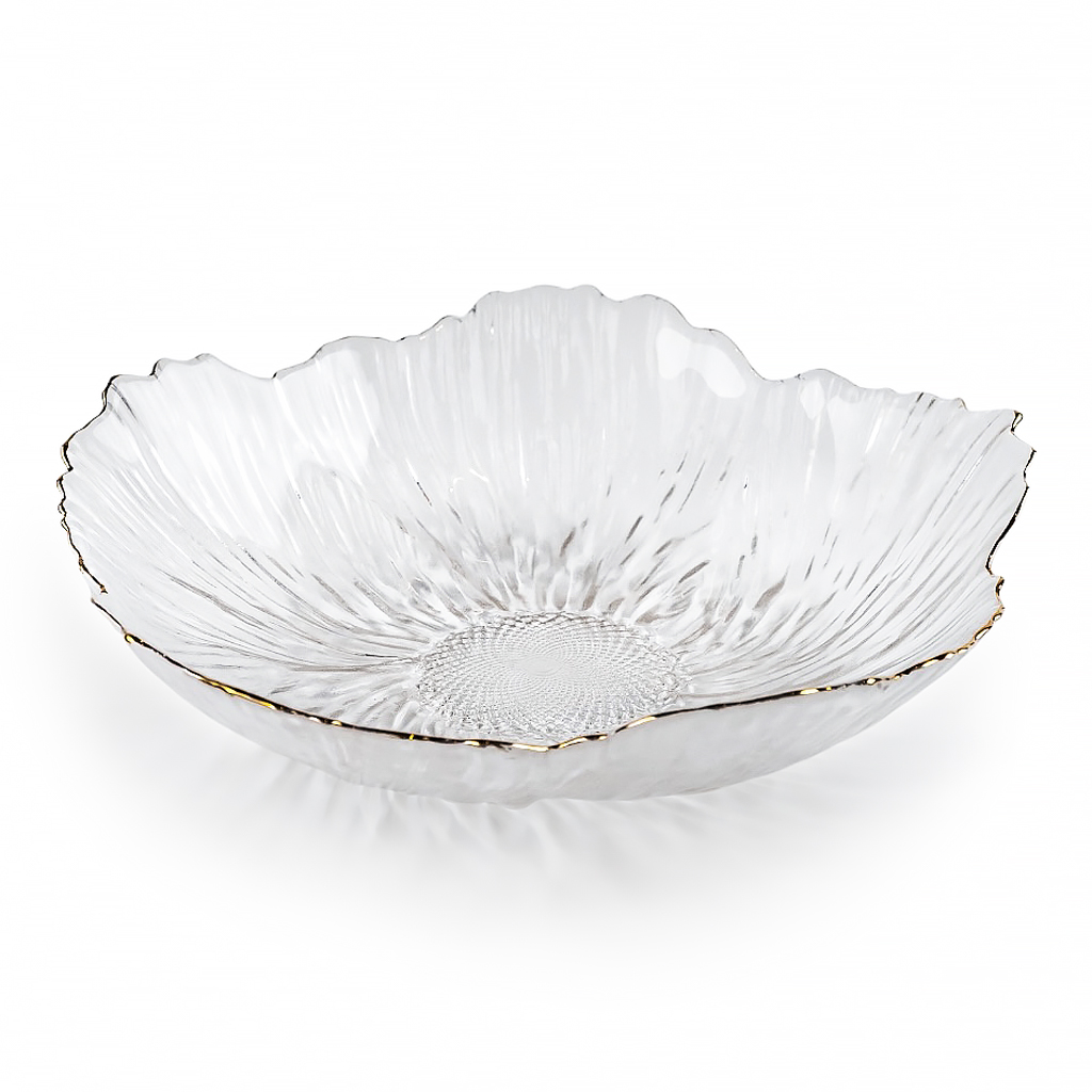 Тарелка стеклянная Мак прозрачный 30 см | Интернет-магазин Кактус
