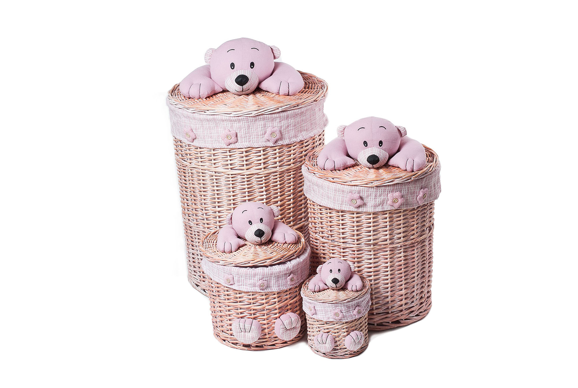 Набор корзин (мишка) кпл.4 шт | Интернет-магазин Кактус