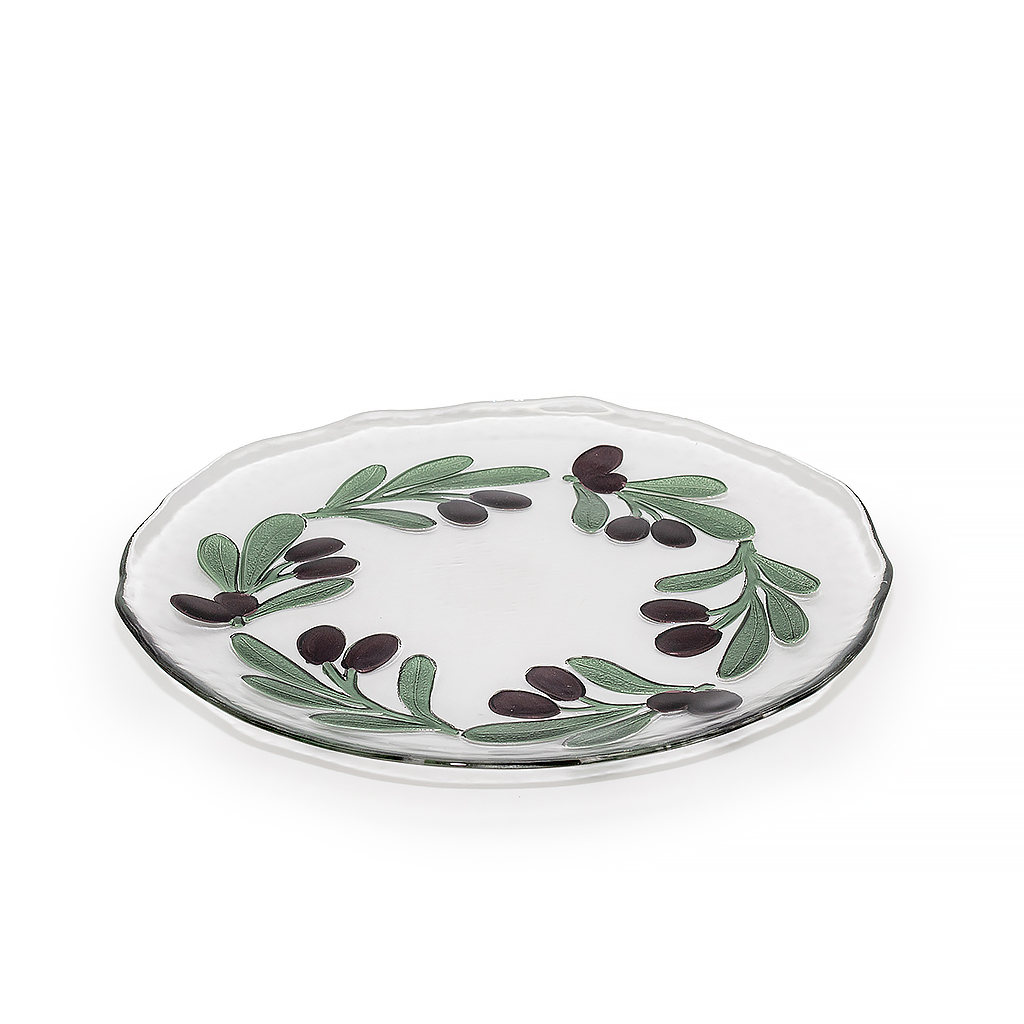 Подтарельник стеклянный Оливка 27,5см | Интернет-магазин Кактус