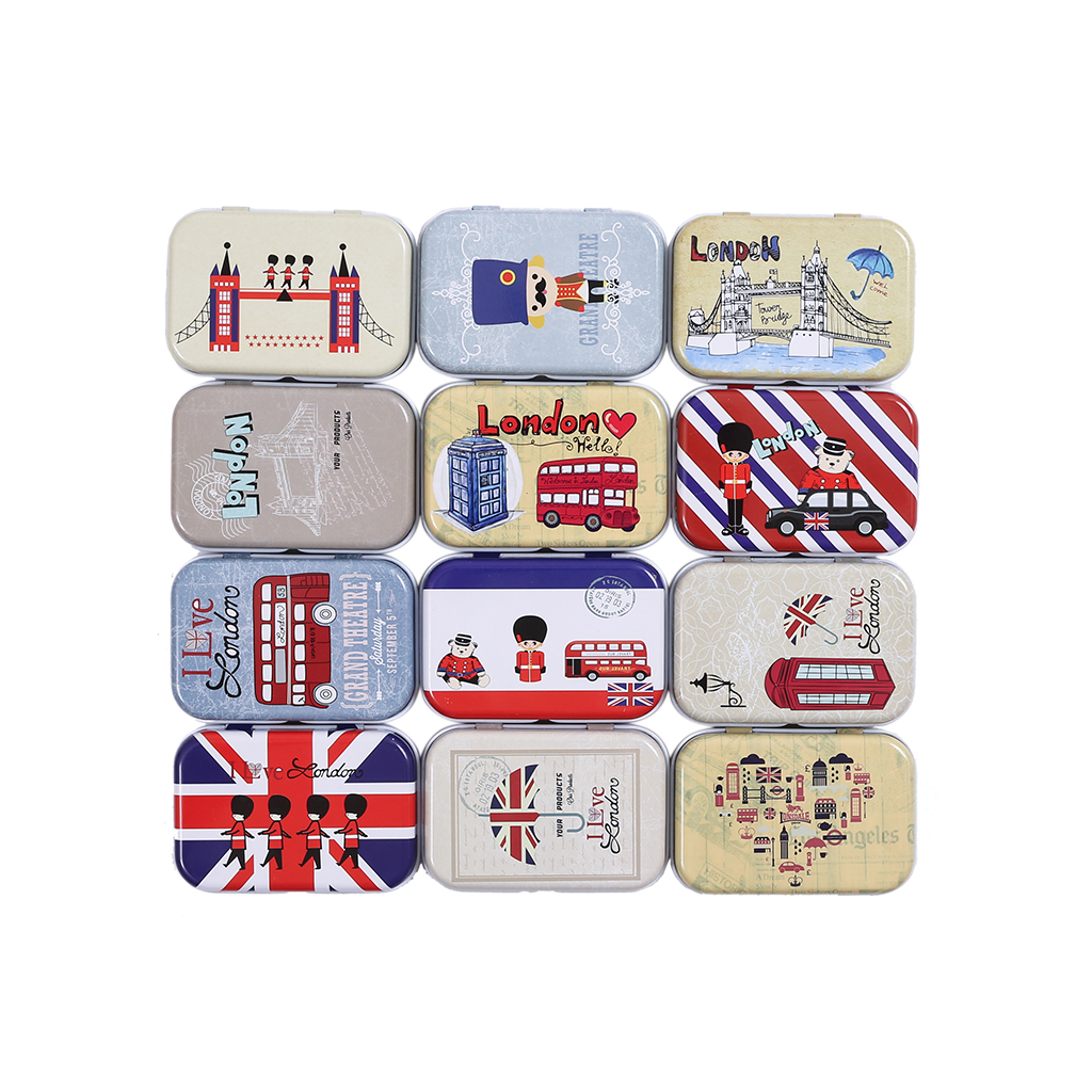Коробочка метал прямоку. LONDON 12в. / 24 7*4*1 | Интернет-магазин Кактус