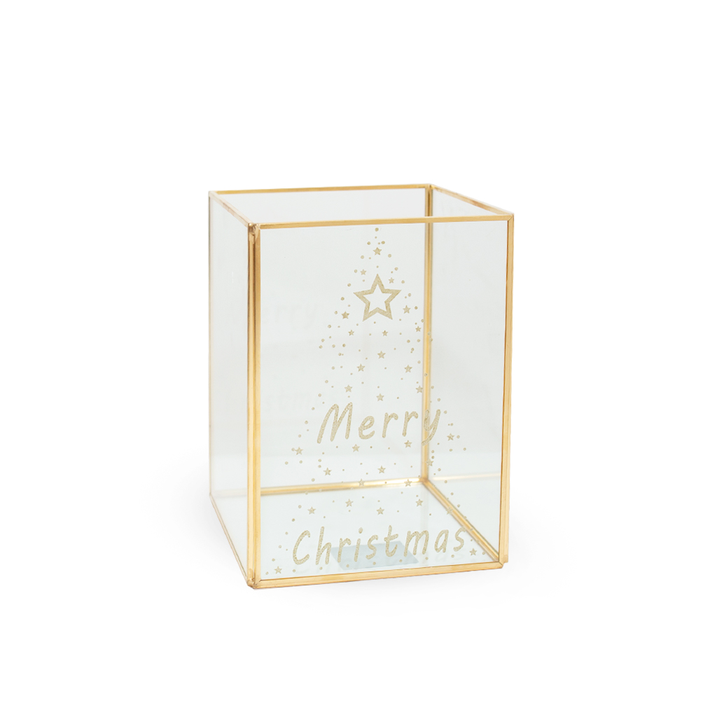 Бокс Merry Christmas стекло13.2х13.2х18 см | Интернет-магазин Кактус