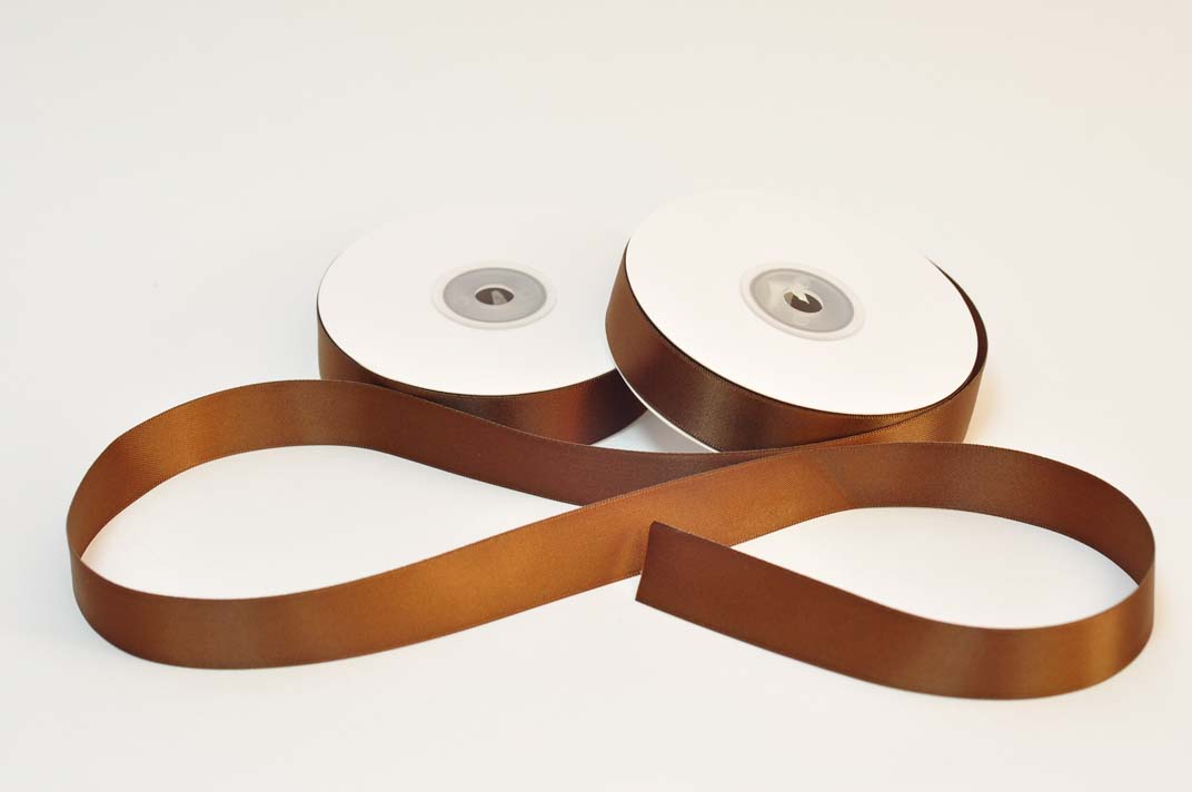 Стрічка Атлас Шоколад 1.9см 1м (23m) | Интернет-магазин Кактус