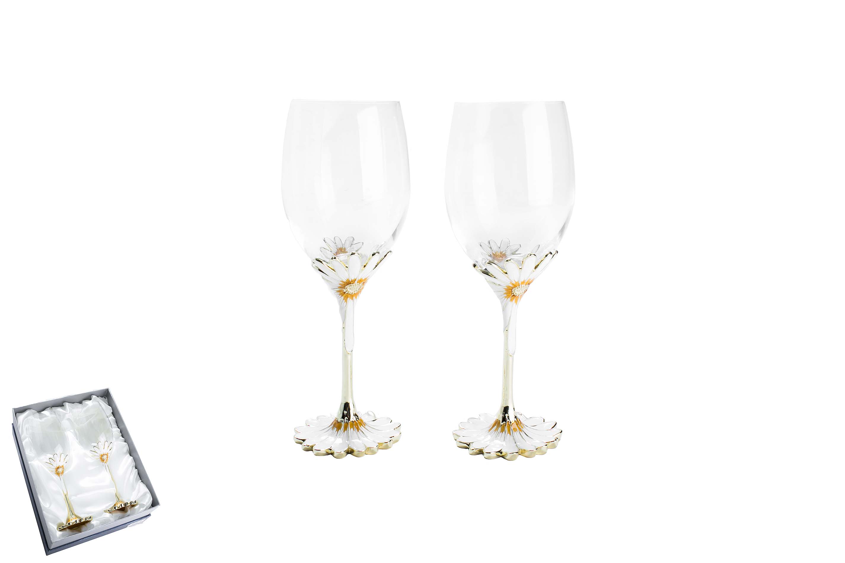 Бокалы для вина Ромашка 2шт | Интернет-магазин Кактус
