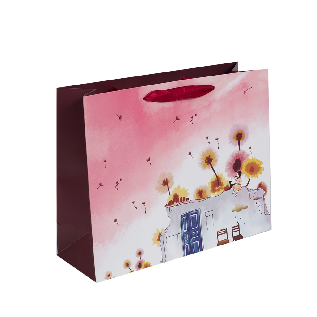 Пакет подарунковий Girl рожевий. L | Интернет-магазин Кактус