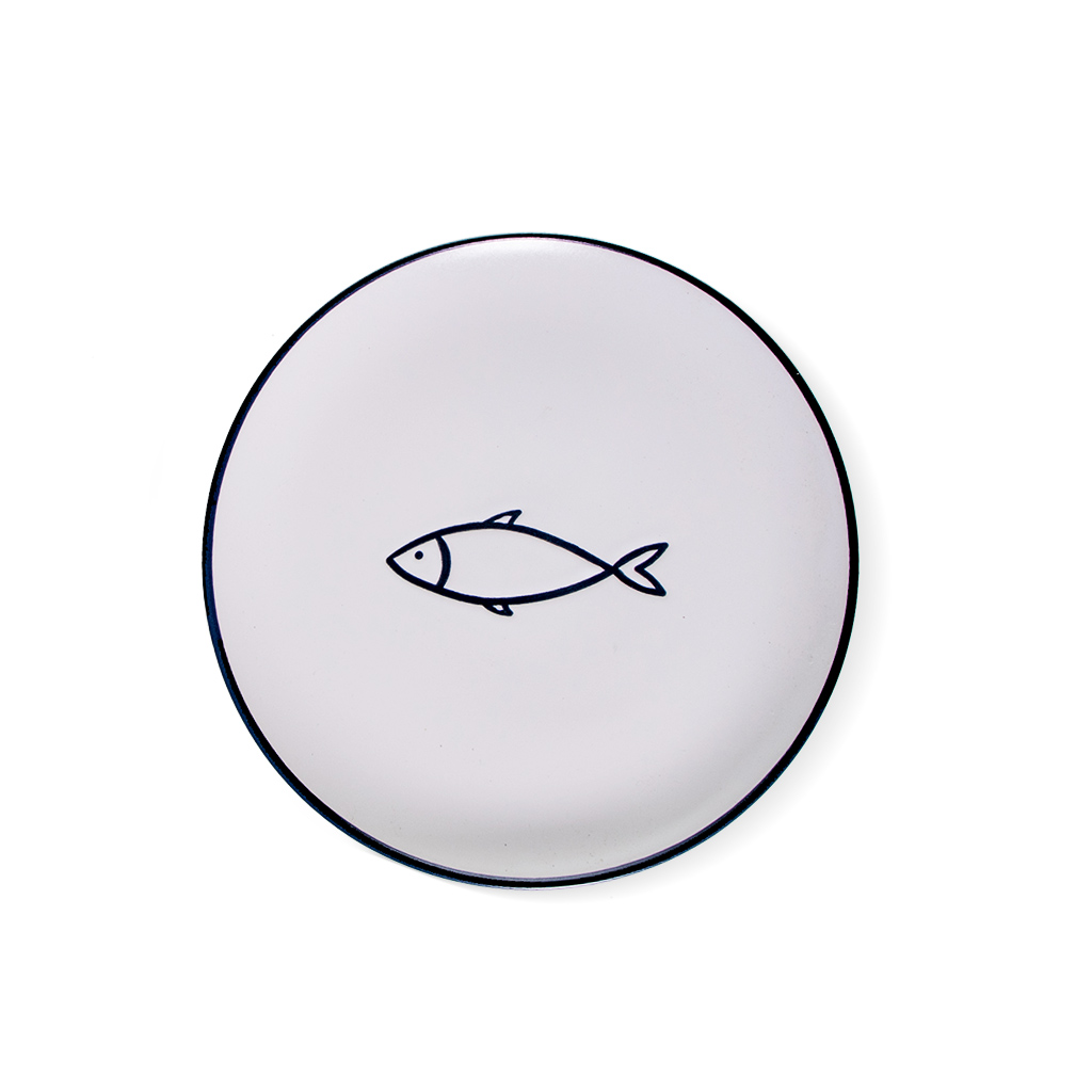 Тарелка десертная белая Fish | Интернет-магазин Кактус