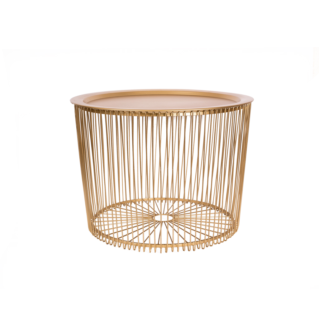 Столик металевий золото М | Интернет-магазин Кактус