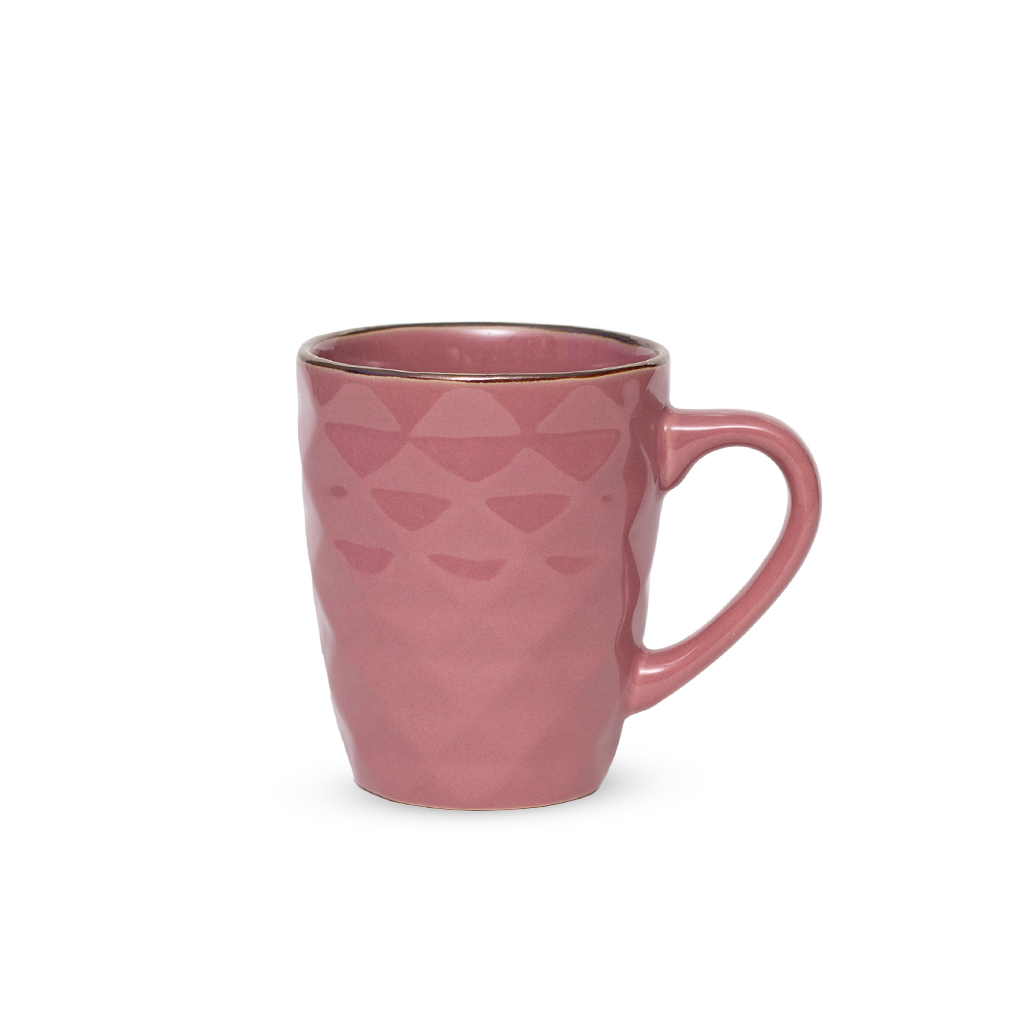 Кружка Модерн Грани розовый 360мл | Интернет-магазин Кактус
