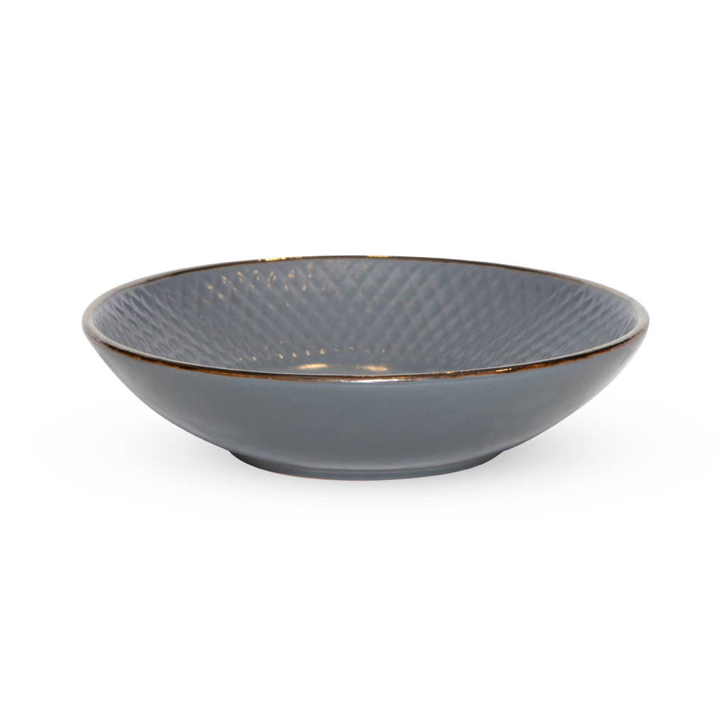 Тарелка глубокая Модерн Грани серый 20см | Интернет-магазин Кактус