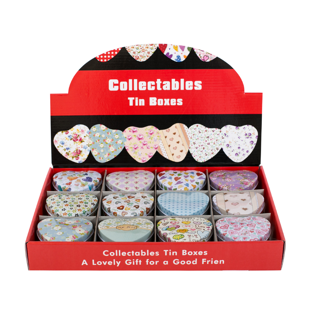 Коробочка метал сердечка 12 видів | Интернет-магазин Кактус