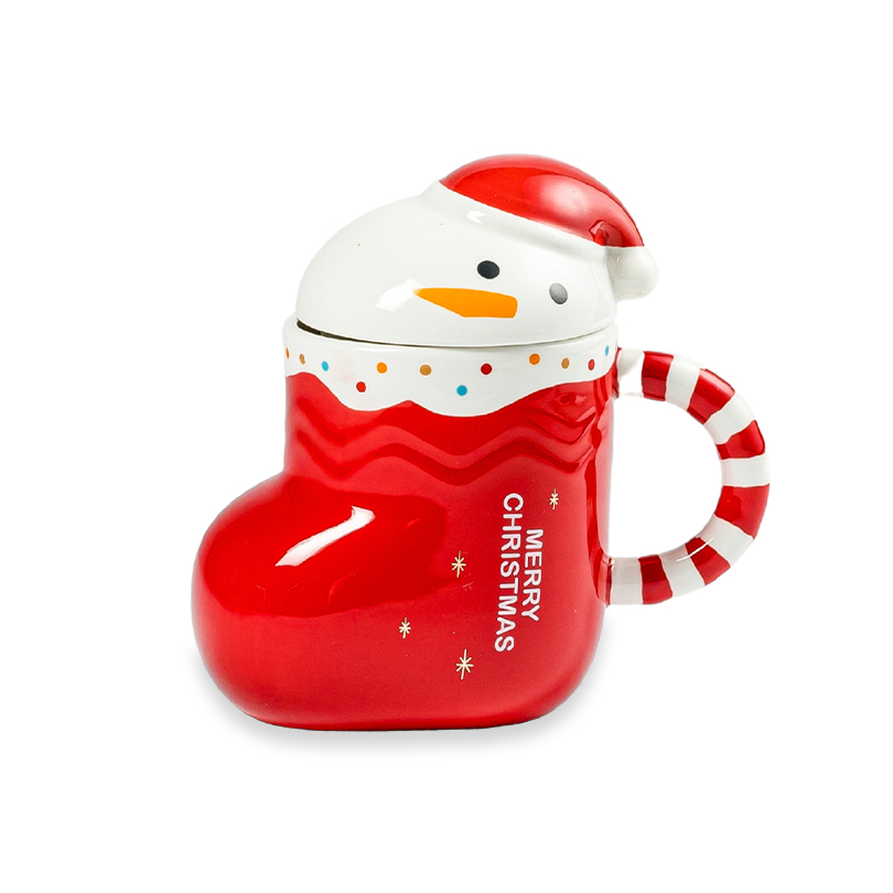 Чашка с крышкой Сапожок красный 440 мл | Интернет-магазин Кактус