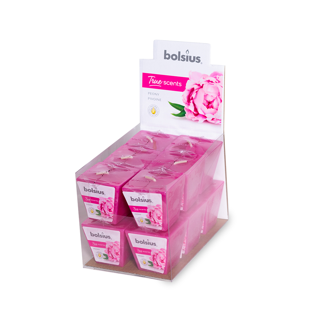 Свеча квадрат с ароматом пиона 4.7 см | Интернет-магазин Кактус