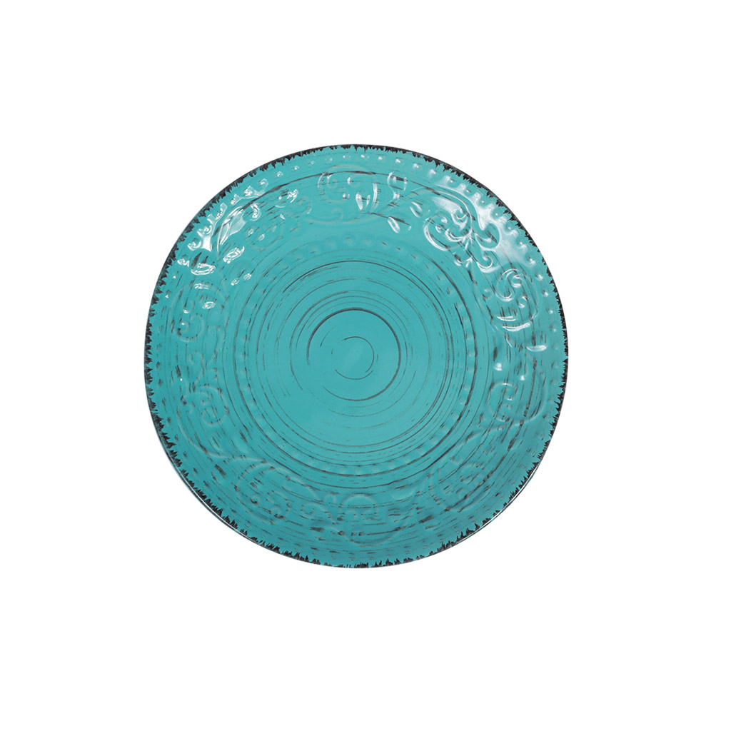 Тарелка салатная Антик голубая 21 см | Интернет-магазин Кактус