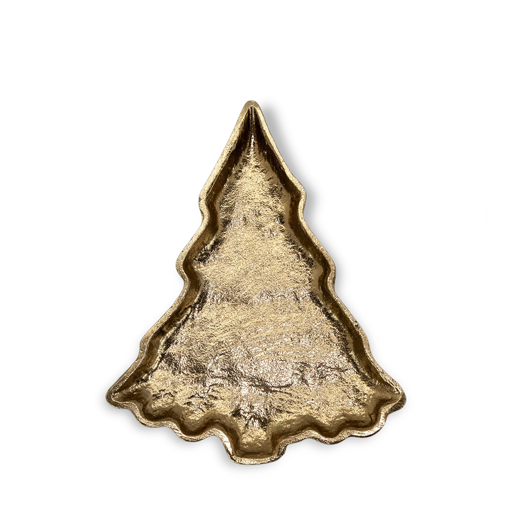 Блюдо алюминиевое Елка золото 19,5 см | Интернет-магазин Кактус