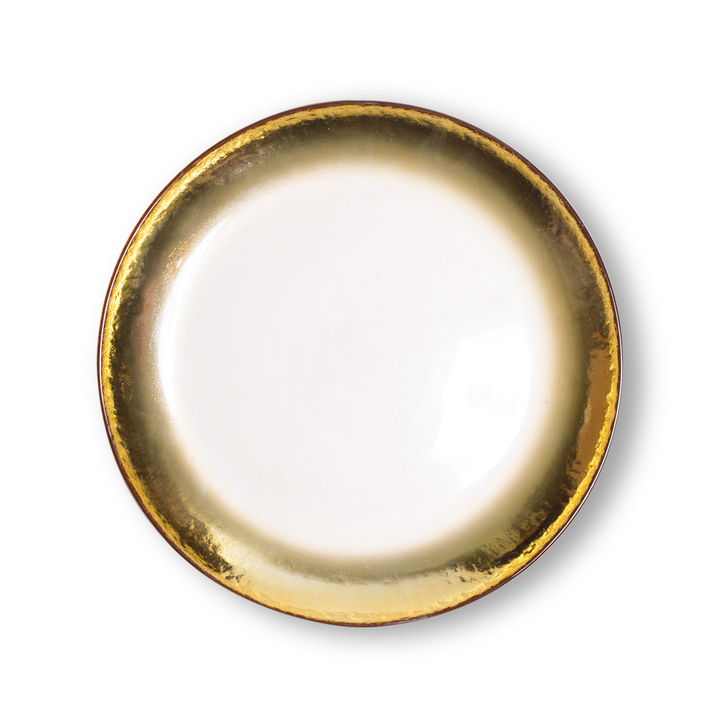 Тарілка скло Діамант золото 30см | Интернет-магазин Кактус