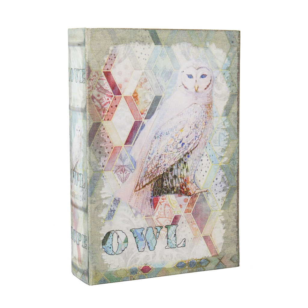 Шкатулка фоліант Owl льон L | Интернет-магазин Кактус