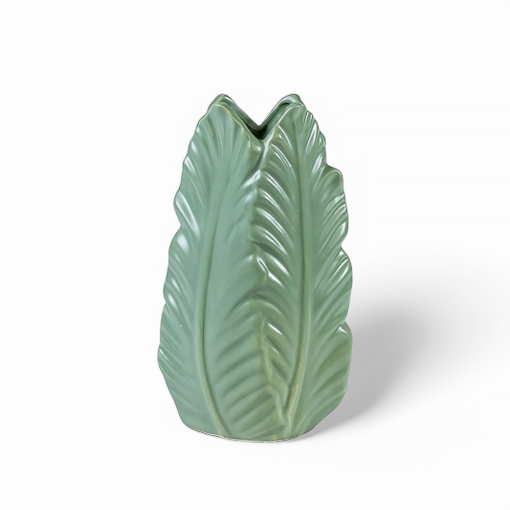 Ваза керамическая Тропик зеленый 22,7 см | Интернет-магазин Кактус