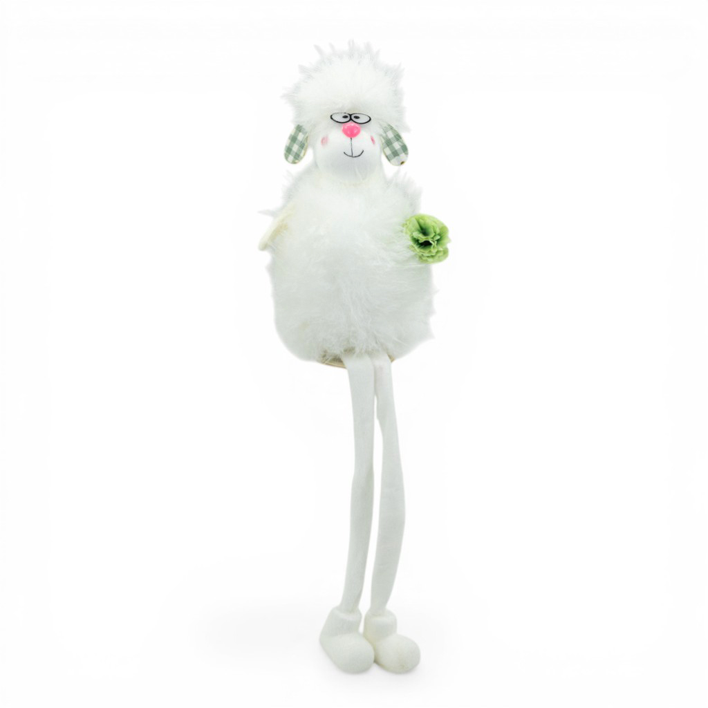 Декоративная пасхальная фигурка Овечка белая 32см | Интернет-магазин Кактус