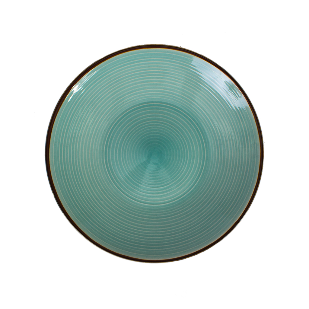 Тарелка керамика (голубой) 21.5см | Интернет-магазин Кактус