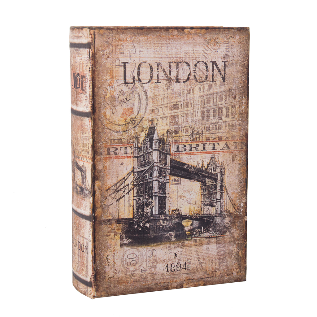 Шкатулка фолиант London холст L | Интернет-магазин Кактус