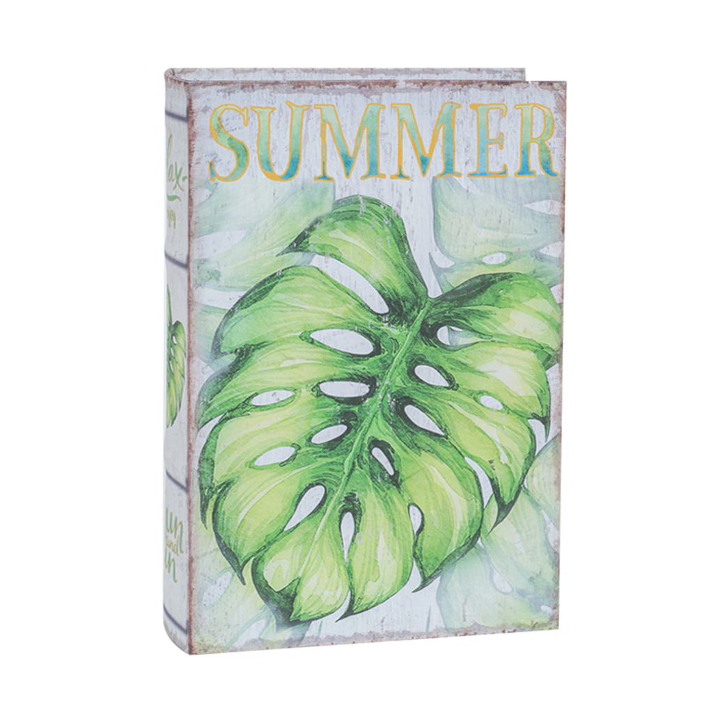 Шкатулка-фолиант холст Лист монстеры L | Интернет-магазин Кактус