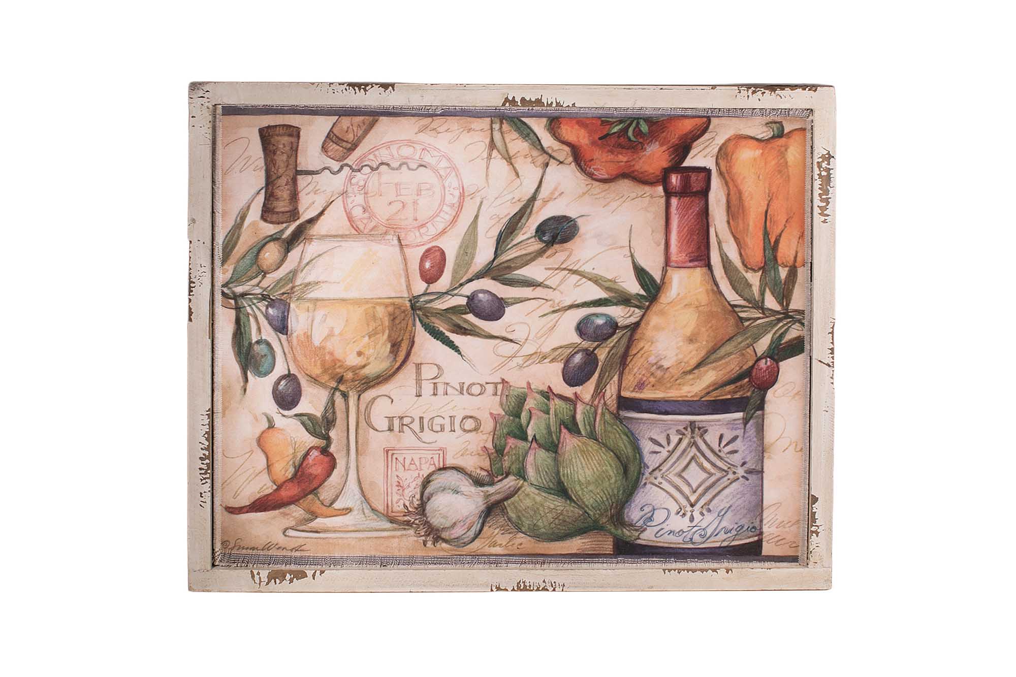 Картина Вино 54.5*45*3.0см | Интернет-магазин Кактус