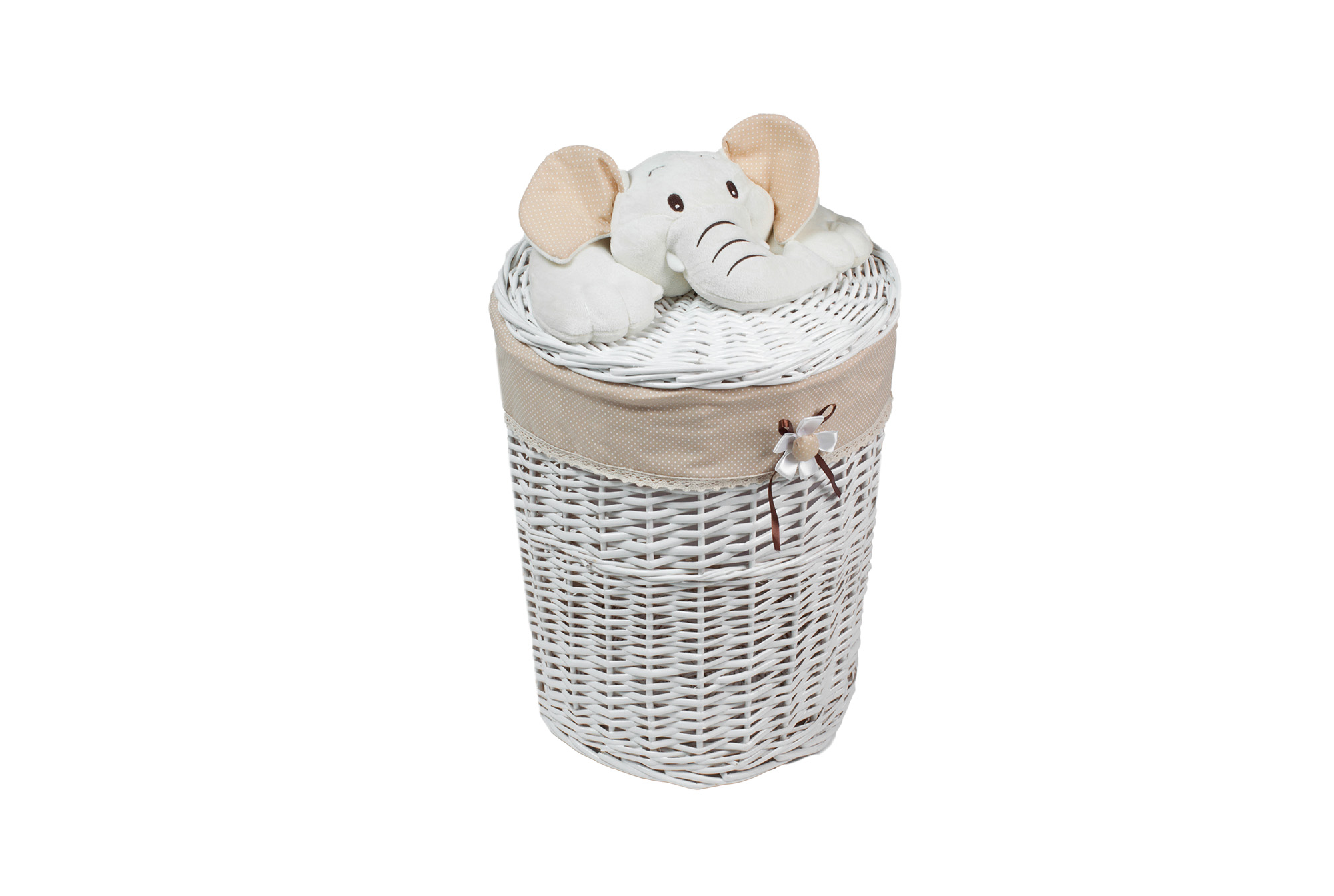 Корзина с крышкой (оранжевый слон) M 37*h45cm | Интернет-магазин Кактус