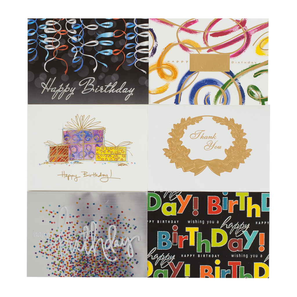 Листівка Happy Birthday 6 видів | Интернет-магазин Кактус