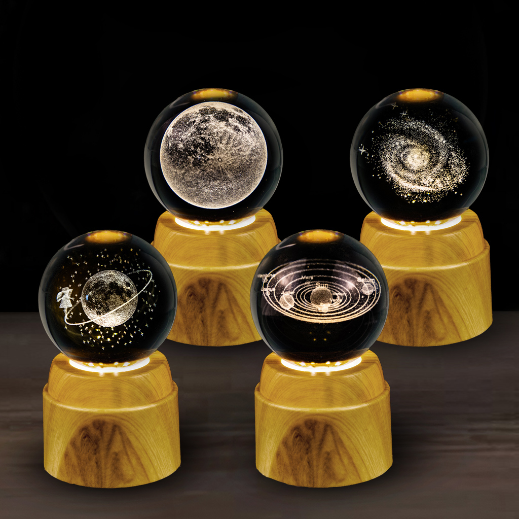 Лампа хрустальный шар с подсветкой 5,5см 4 вида  | Интернет-магазин Кактус