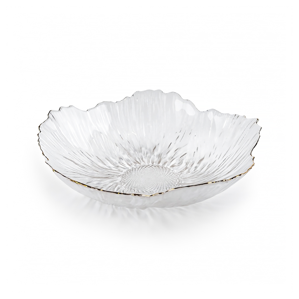 Тарелка стеклянная Мак прозрачный 25 см | Интернет-магазин Кактус