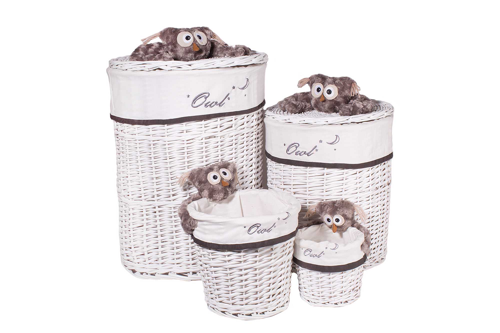 Набор корзин (совушка) 4 шт. | Интернет-магазин Кактус