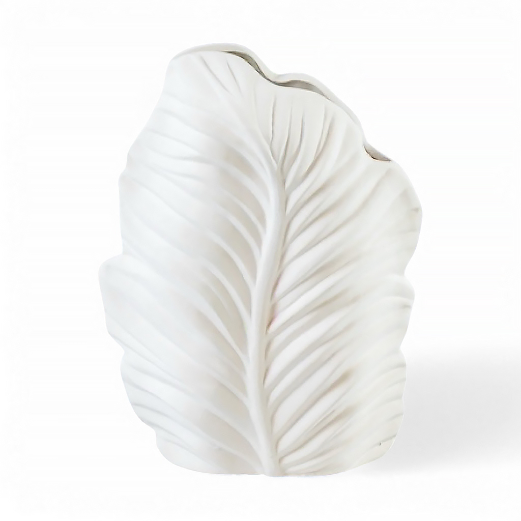 Ваза керамическая Флора белый 19,5 см | Интернет-магазин Кактус