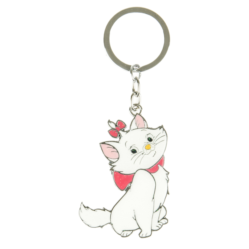 Брелок металл  (Кошка белая) | Интернет-магазин Кактус