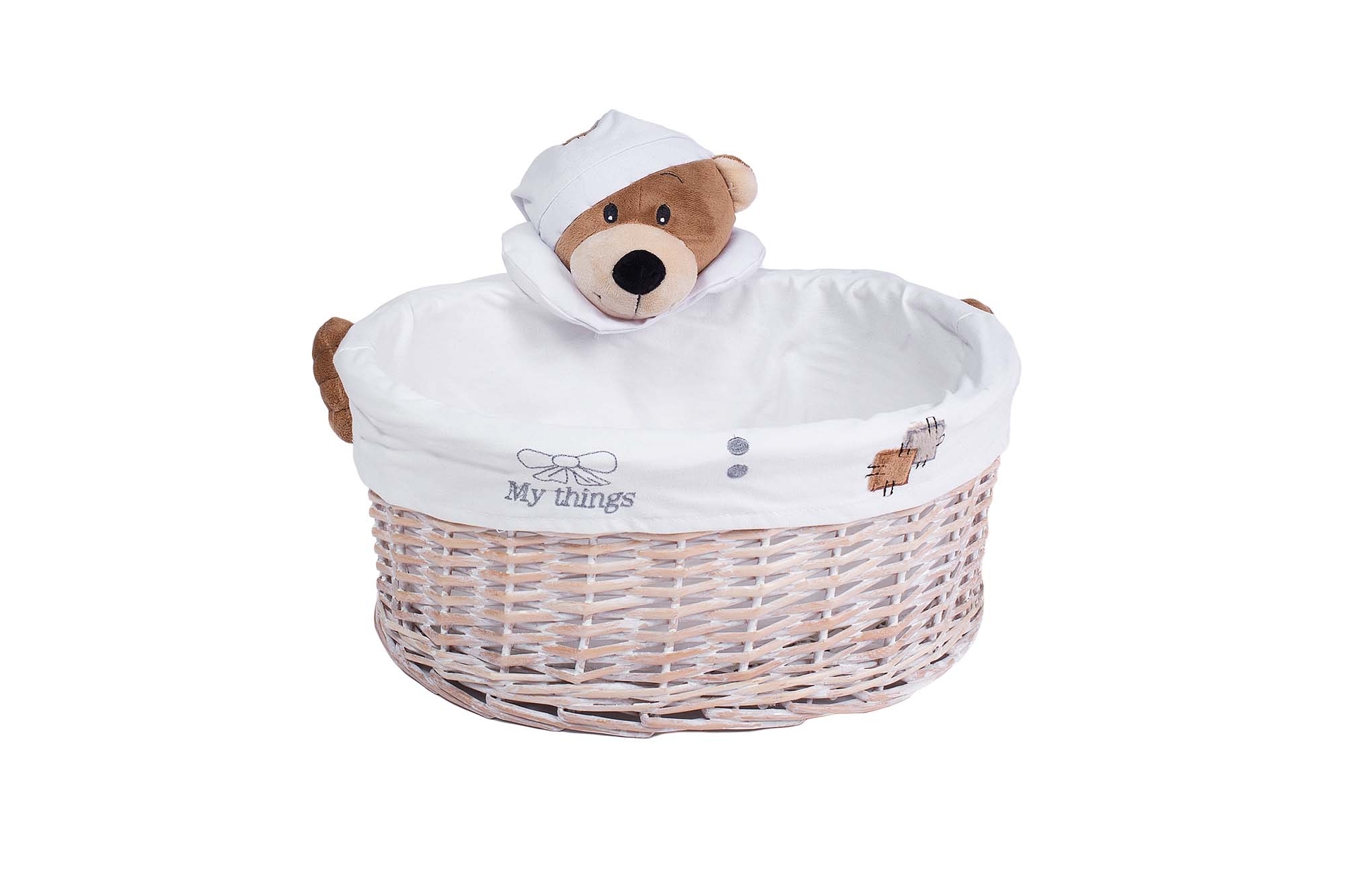 Кошик овал Ведмедик в ковпаку M | Интернет-магазин Кактус