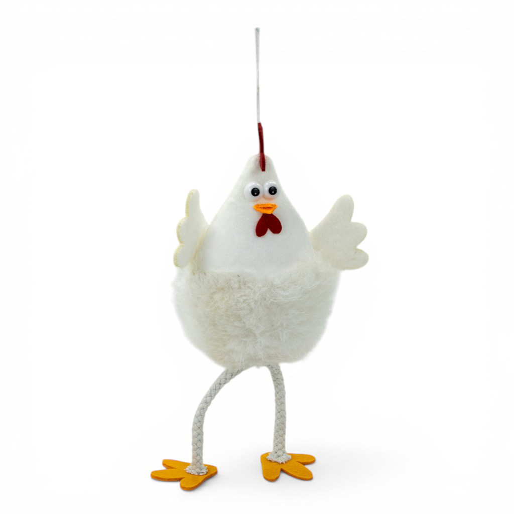 Декоративная пасхальная фигурка Курочка белая 31см | Интернет-магазин Кактус