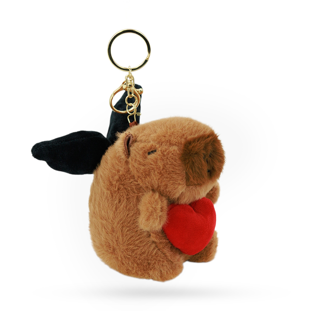 Брелок капибара с красным сердцем | Интернет-магазин Кактус