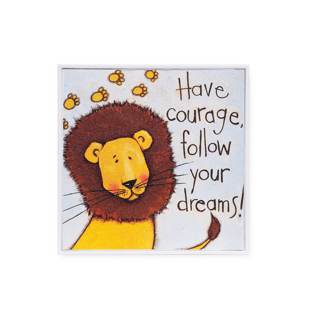 Картина в рамці Лев have courage 21*21см | Интернет-магазин Кактус