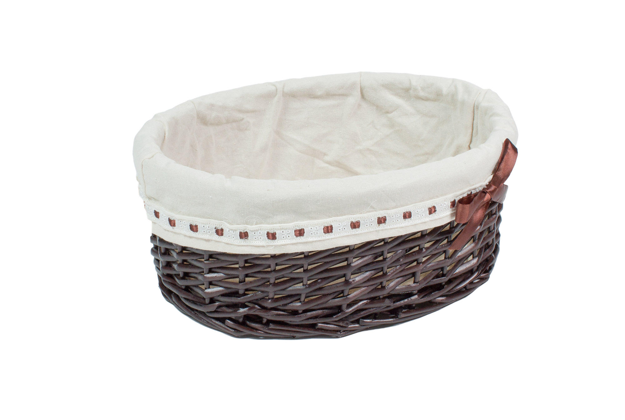 Корзина овал (с лентой) M 40*31*16cm | Интернет-магазин Кактус