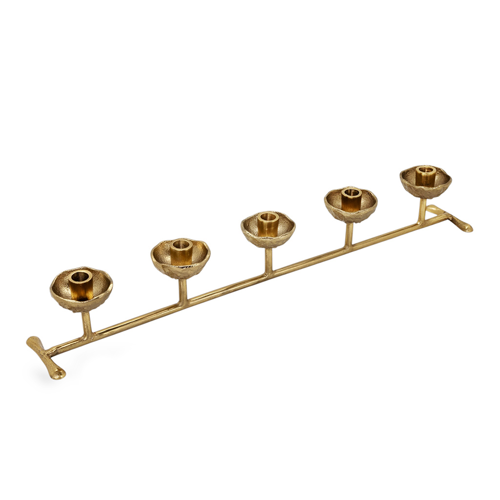 Подсвечник алюминиевый на 5 свечей Golden Balance золото | Интернет-магазин Кактус