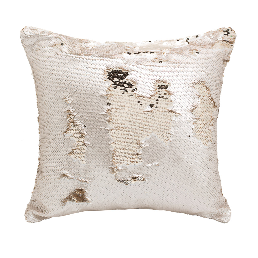 Наперник паетка белое золото, 40*40см | Интернет-магазин Кактус